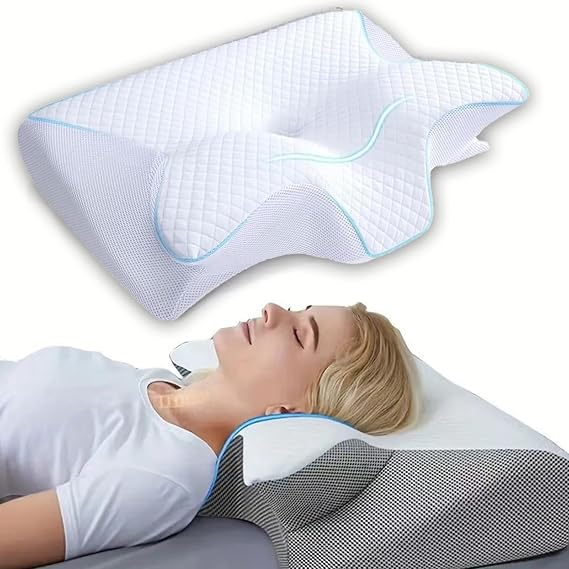 Slumber Sleep Pillow, Ergonomic Pillow Side Sleeper HIPS, Sleep Luxe Support Pillow, Dreamers Reliefpillow Side Sleeper, Premium Contour white