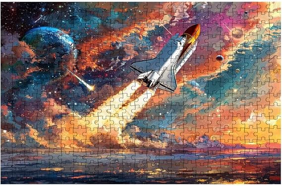 Space Shuttle Jigsaw Puzzles for Adults 2000, Wooden 2000 Piece Jigsaw Puzzles for Adults Abstract, Puzzle Games for The Whole Family Together, Puzzle for Wall Art Home Decor 28x40 Inch LZPT-03474