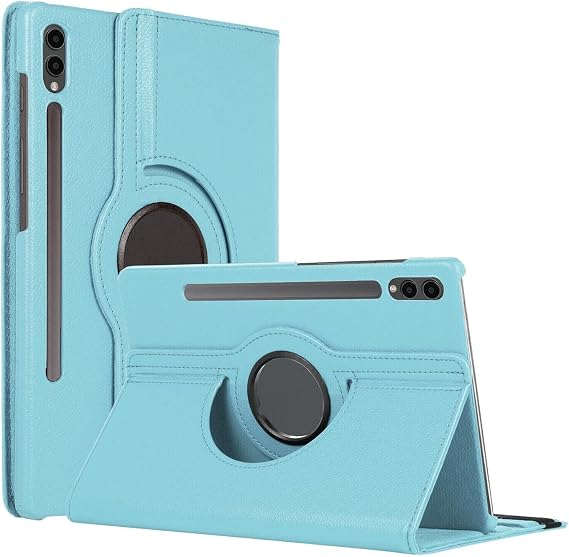 Microsonic Samsung Galaxy Tab S10 Ultra X920 Kılıf 360 Rotating Stand Deri Mavi [Galaxy Tab S10 Ultra X920 ile Uyumlu Kılıf - Mavi]