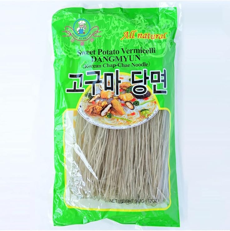 Ding Xi Sweet Potato Vermicelli Dangmyun, Kore Tatlı Patates Eriştesi, Chap-Chae Noodle, 340g