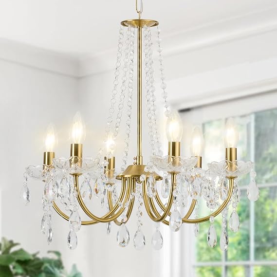 K9 Crystal Chandelier, H 18.5" x W 21.3" [Energy Class A]