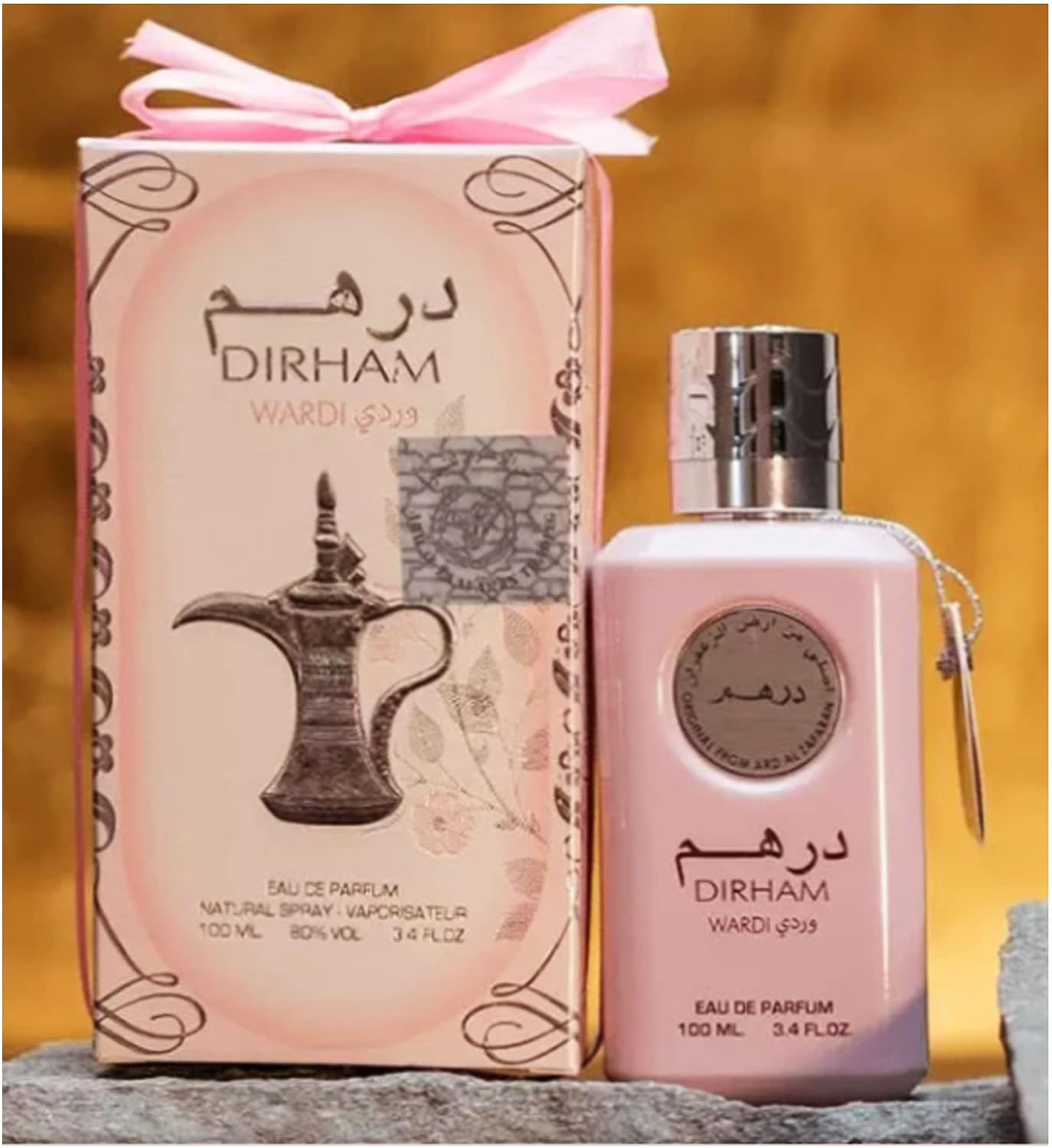 Dirham Wardi Eau De Perfume Pink Rose Arabian Oud Parfum Attar Ul Arabia Long Lasting for Women, 100.0 millilitre, Pack of 1
