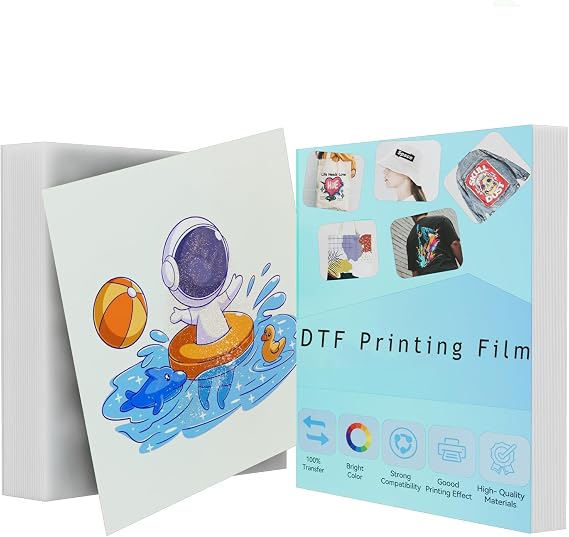 SCULPFUN DTF Transfer Film A4 (21.6 x 27.9 cm) DTF Color Printing Film Cold Tearable 20pcs Direct Transfer Paper, suitable for T-shirts, matte surfaces, double-sided glossy printing on thin film paper