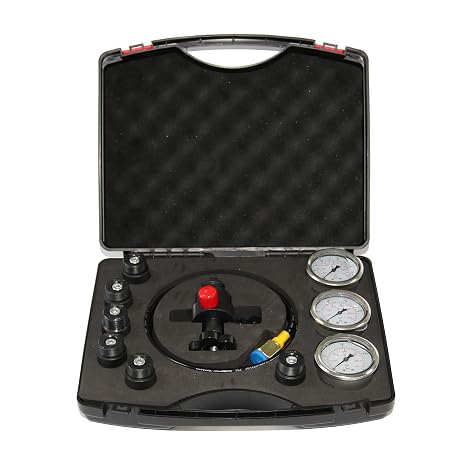 Hydraulic Nitrogen Accumulator Charging Kit with 7 Adapters Pressure Test