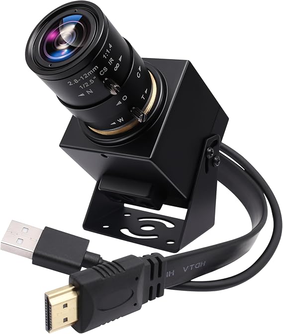 SVPRO 4K USB HDMI camera, manual zoom, close-ups, 2.8-12mm variable lens, plug-and-play for industry, streaming and home video
