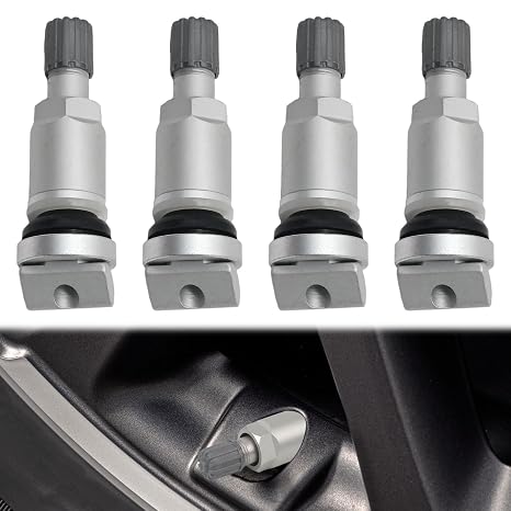 4Pcs Clamp-in Valve Stem for TPMS,Replacements Tyre Pressure Monitoring System Pressure,Monitoring Sensor Valve Stems Anti-Explosion Tire Valve Stem Tool for Cars,Tire Pressure Monitors