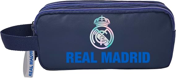 CYPBRANDS - Real Madrid, Pencil Case, Triple Pencil Case, School Supplies, Colour Grey, Official Product