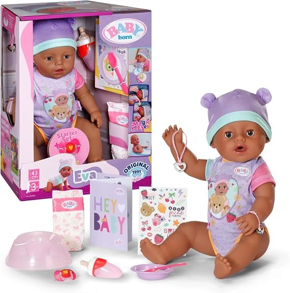 BABY born Eva 43 cm Baby Doll with 10 Functions