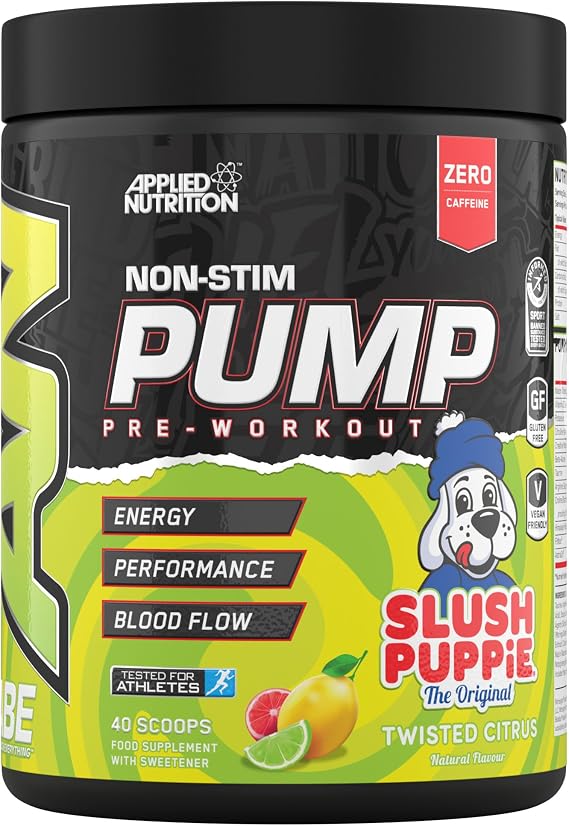 Applied Nutrition ABE Pump Pre Workout - All Black Everything Stim Free Pump Pre Workout Powder | Pump, Energy & Strength with Citrulline, Creatine, Beta-Alanine (500g - 40 Servings) (Twisted Citrus)