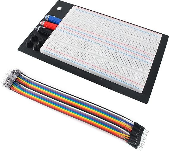 Solderless Breadboard Kit: 1600 Tie-Points Bread Board and with 20 Colorful Jumper Wires, Durable and Portable, Suitable for Electronic Prototyping, Very Suitable for Engineers and Students