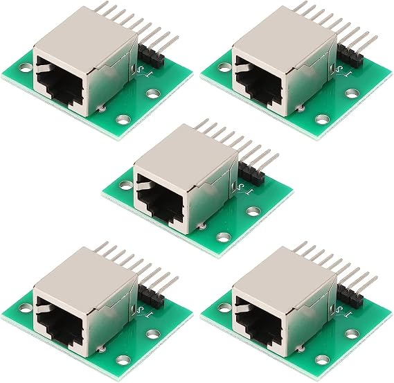 PENGLIN 5PCS RJ45 Horizontal Socket Connector Breakout Board