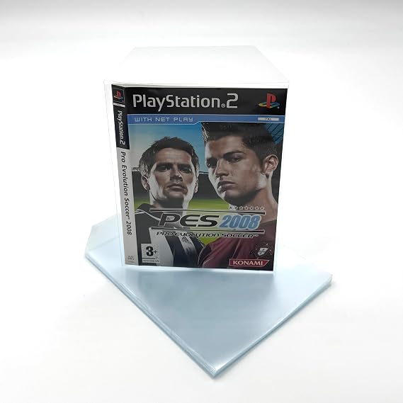 PS2, PS3, PS4, PS5 Replacement Case Sleeve Clear Plastic with Flap 25/50/100 (PS2 x 25)