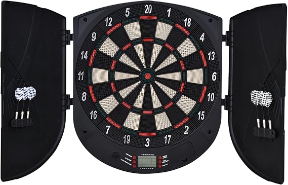 HOMCOM Digital Electronic Dartboard up to 8 Players 44x4.3x50cm Black