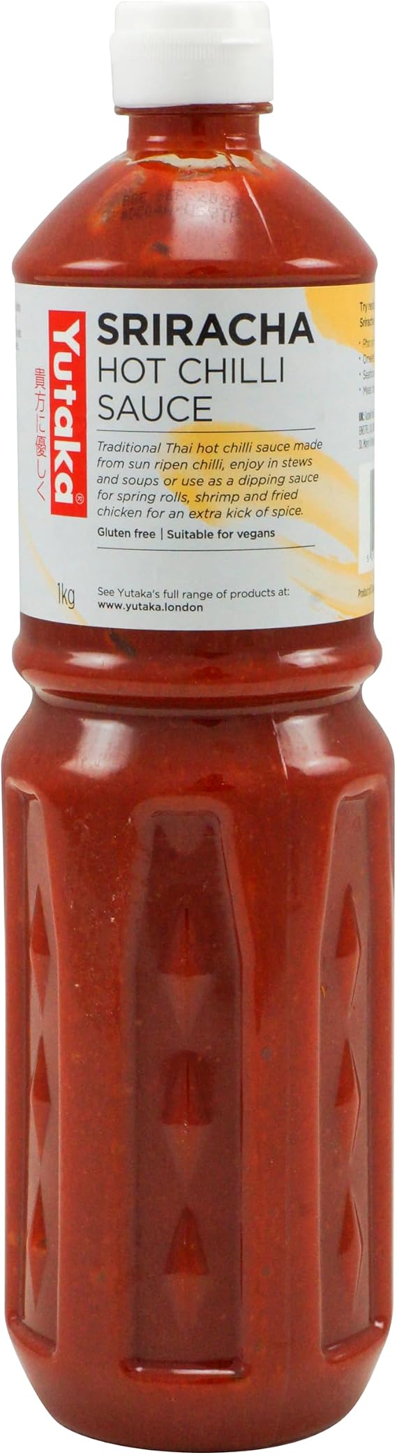 Yutaka Sriracha Chilli Sauce 1kg | Bold, Garlicky Heat with Tangy Kick | Perfect for Noodles, Stir-Fries, Burgers, Marinades & Dips | Vegan | Vegetarian | Gluten Free