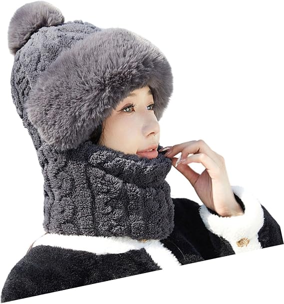 Brimless Hat with Scarf Soft