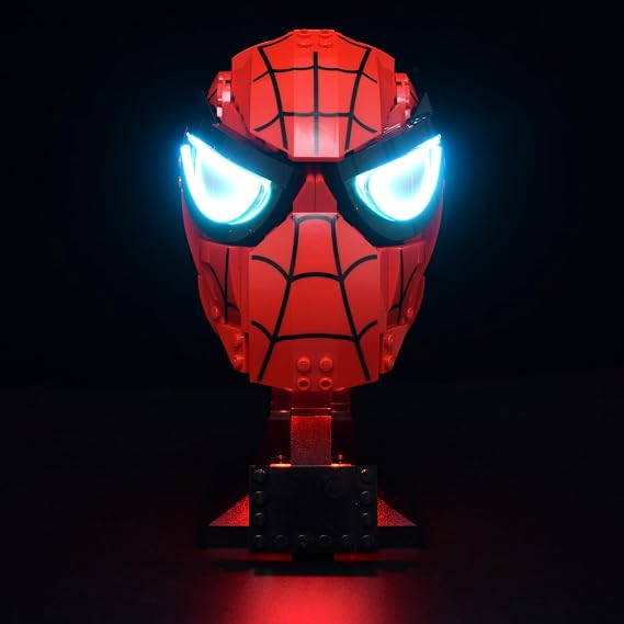 LightGo LED照明キット スパイダーマンマスク用に設計 レゴ76285ビルディングセット対応 - モデルは含まれません