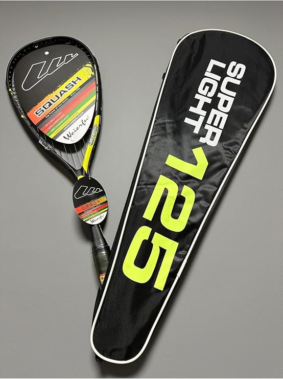 Leyaton Super Light Squash Raket 27 İnç SARI Tek Ebat, 125SR