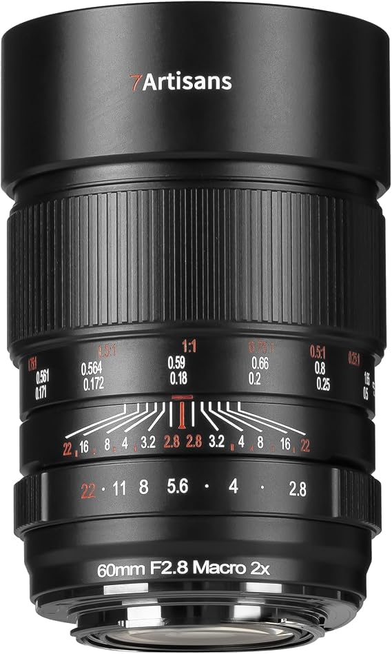 7artisans 60mmF2.8 Makro 2X Manuel Odaklama Tam Çerçeve Aynasız Kamera Lensi Canon RF Dağı Kameralar EOS-R RP R3 R5 R6 vb. Için Uyumlu