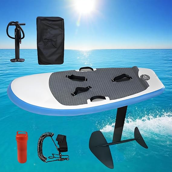 Hydrofoil Inflatable Surfboard - EVA Board, Wind Wingfoil and Hydrofoil Board with Hydrofoil/Backpack/Pump/Traction Rope