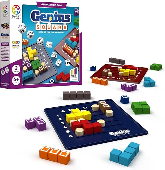SmartGames, Genius Square, Genius Battle Game, 1 or 2 Players, Ages 6+