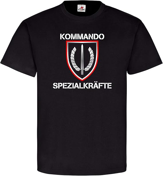 Command Special Forces BW KSK German Army Badge Crest Unit Elite Army T-Shirt #21471 - Black - X-Large
