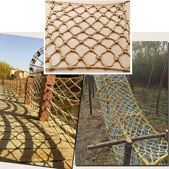 Rope Netting For Birds Training Net For Kids Outdoor,Heavy Duty Cargo Net Playground Yard Frame Climbing Net,Treehouse Rope Ladder,Support Customization(1Mx1M(3.3FTx3.3FT))