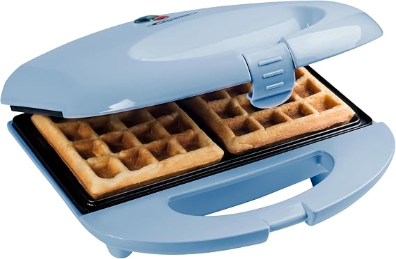 Bestron Brussels Retro Waffle Maker with Non-Stick Coating Sweet Dreams Collection 700 Watt Blue