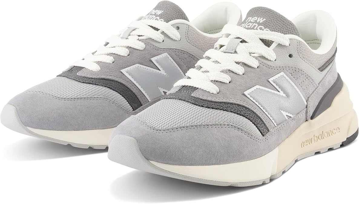 New Balance メンズ 997H スニーカー, グレー, 8 Wide Women/6.5 Men