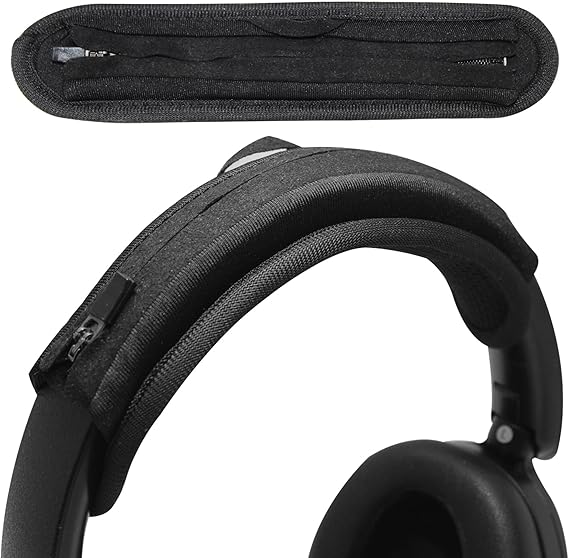 Adhiper ヘッドホンヘッドバンドクッションカバー HyperX Cloud 1/2/3/Pro/Core/Alpha/Flight/Stinger/Mix、CloudX/スティンガー/フライト/チャットシリーズ用、厚さ6mmの柔らかいヘッドバンドカバー、剥がれ防止用、吊り下げループ付き。