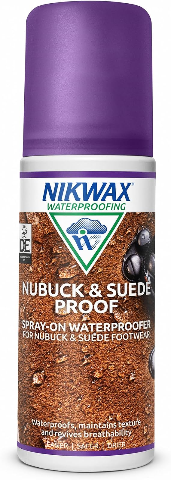 Nikwax NUBUCK & SUEDE SPRAY-ON WATERPROOFER Waterproofing Spray for Nubuck and Suede Shoes, 125 ml (Neutral)
