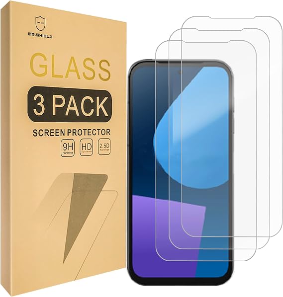Mr.Shield 3Pack Tempered Glass Screen Protector compatible with Fairphone 5