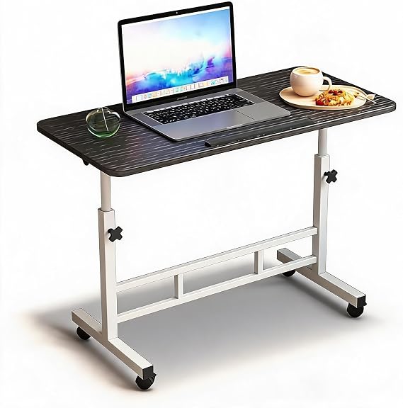 60X40CM Height Adjustable Standing Desk on Wheels, 180° Adjustable Angle