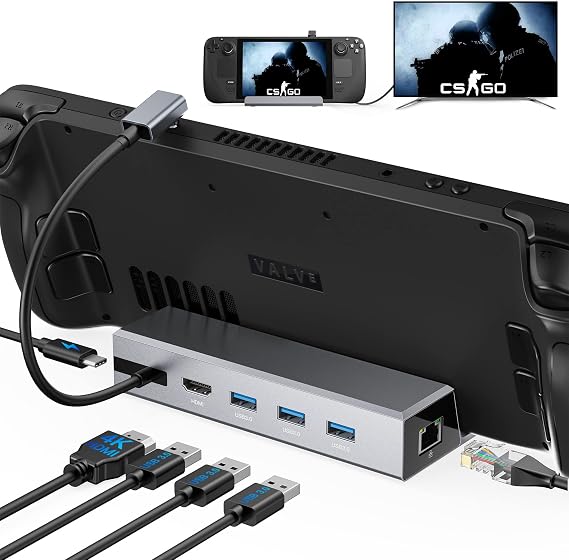 Benazcap 7-in-1 Docking Station for Steam Deck OLED 2023/Steam Deck 2021