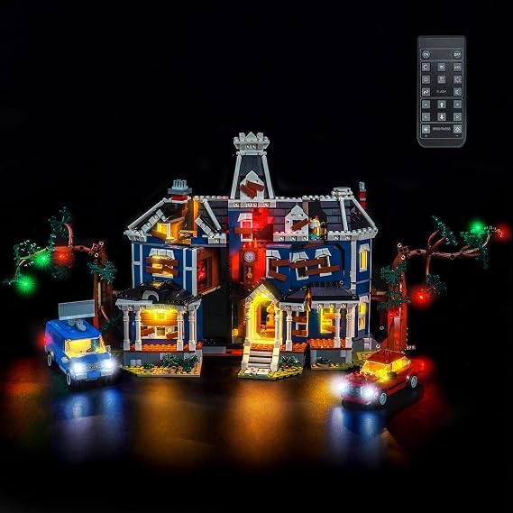 LocoLee RC Led Light Set Compatible with Lego 11370 Stranger Things: The Creel House Led Decoration Lighting Kit Compatible with Lego 11370 Building Blocks Model,Only Lights Set,No Model