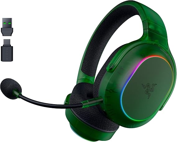 Razer Barracuda X Phantom Green Edition - Wireless Multi-Platform Gaming Headset (285g, TriForce 40mm Driver, Dual Wireless HyperSpeed and Bluetooth) Phantom Green