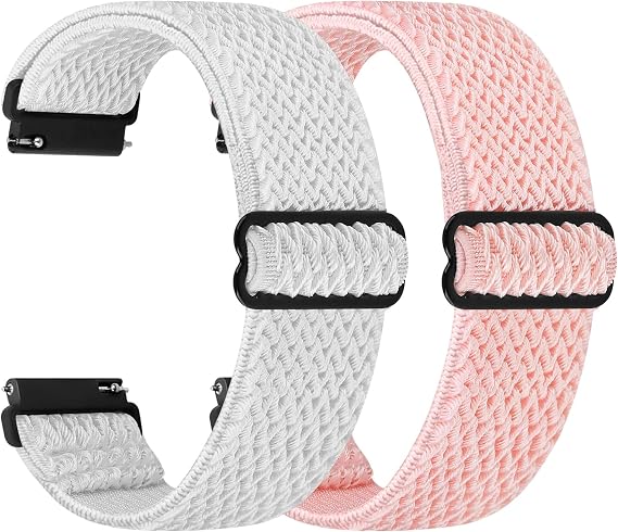 TumpCez - 16mm 18mm 19mm 20mm 22mm 24mm Watch Straps -Quick Release Elastic Nylon Watch Straps -Choose Colour & Watch Lug Width