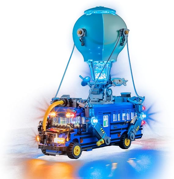 GEAMENT LED Light Kit Compatible with LEGO Battle Bus Building Blocks Model - Lighting set for Fortnite 77073 (Model Set Not Included)