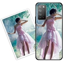Sunrive Personalised Custom Case compatible with Honor X10 5G, Customised with your own photo, image, Picture, or text Make Your Own Case, (PC Bumper + Acrylic Back) black