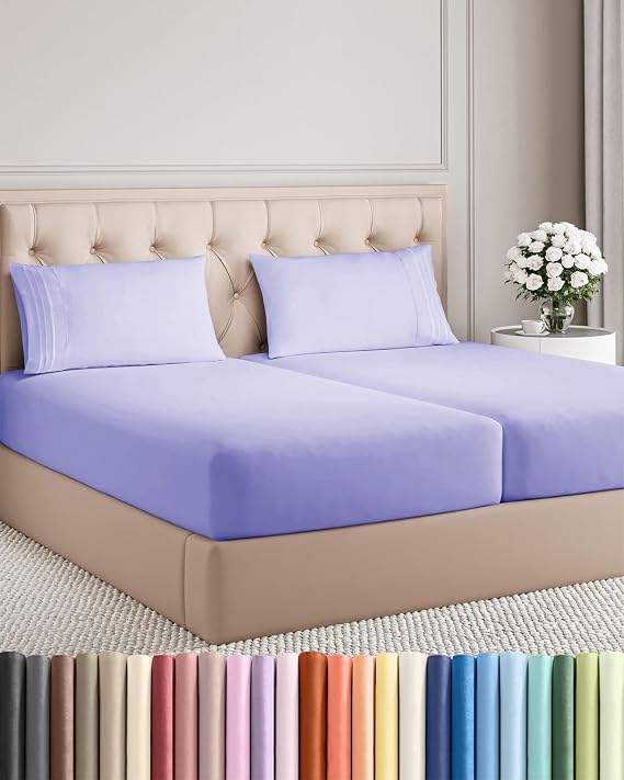 Split King Sheet for Adjustable Bed - Split King Adjustable Bed for Adjustable Mattress - Split King Sheet Set for Adjustable Bed, Deep Pocket Split King Sheets - Adjustable Sheets