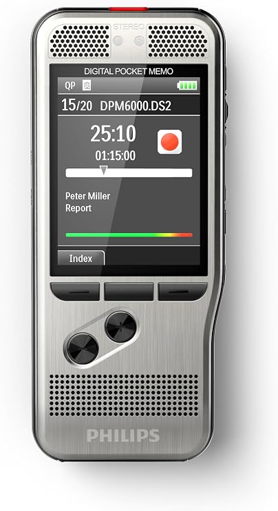 Philips PocketMemo DPM6000 Digital Voice Recorder with SpeechExec Basic 2-Year Subscription