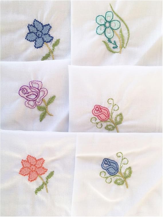 Hepsine Rakip Hediyelik İşlemeli Bayan Mendili 6 lı Paket 28x28 cm 100 Pamuk