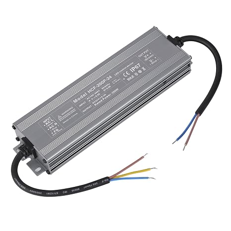 24V 200W LED Driver, IP67 Waterproof AC100-264V to DC24V 8.3A 200W