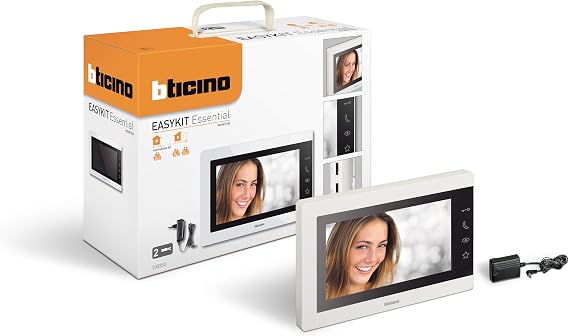 Bticino 333253 Internal 7 Inch Video Door Intercom, 2-Core 317913, with Power Supply Plug-in Plug