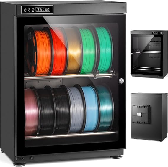 3D Printer Filament Storage Cabinet with Dehumidifier,3D Filament Dryer Box 2Tier/70L