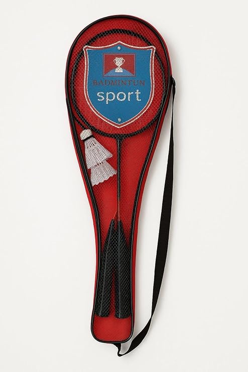 Leyaton Çantalı Badminton Seti 2 Raket 3 Top Siyah-Turuncu, Tek Ebat, 593822179148SYTR, renkli