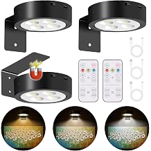 MIOBLUE Wireless Charging with Remote Control, LED Light spot, dimmable, Rechargeable with 3 Color temperatures, LED Display Screen with 3 Picture Lights（Black-USB） [Energy Class A]