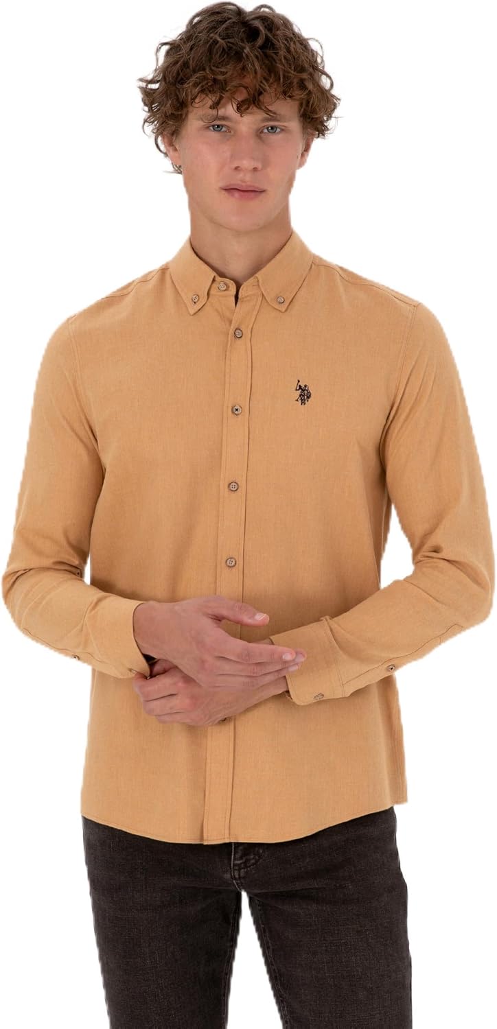 U.S. Polo Assn. Erkek Camel Gömlek Basic 50316721-VR015