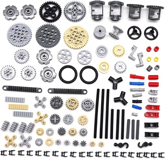 116 Pieces Chain Link Connectors Gear Kit Construction Gear Box Compatible with Technic Parts