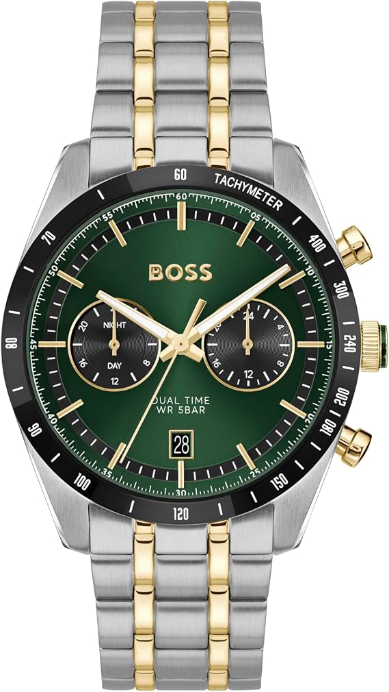 BOSS Analogue Multifunction Quartz Watch for Men TOURMASTER Collection - Available with Stainless Steel or Leather Bracelet