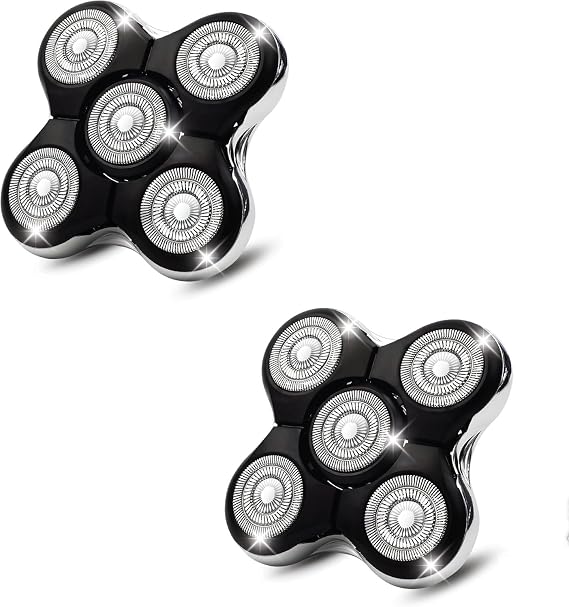 2 Pack Shaver Replacement Heads Compatible with Remington Balder RX5/XR7000/XR1500, 5 Dual Track Heads for Remington Shaver